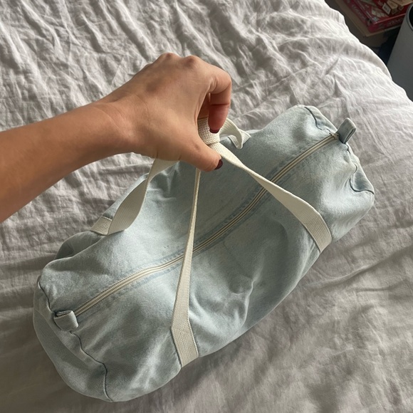 American Apparel light wash denim weekender bag - Picture 3 of 6